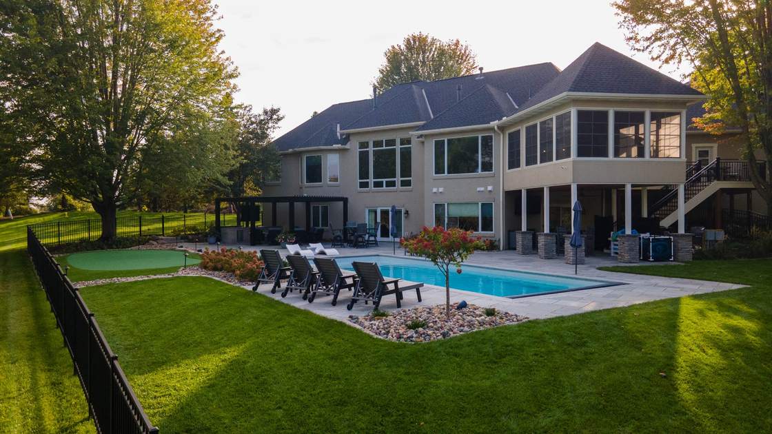 Shakopee Pool — landscape project in Shakopee, MN by Schifsky Companies