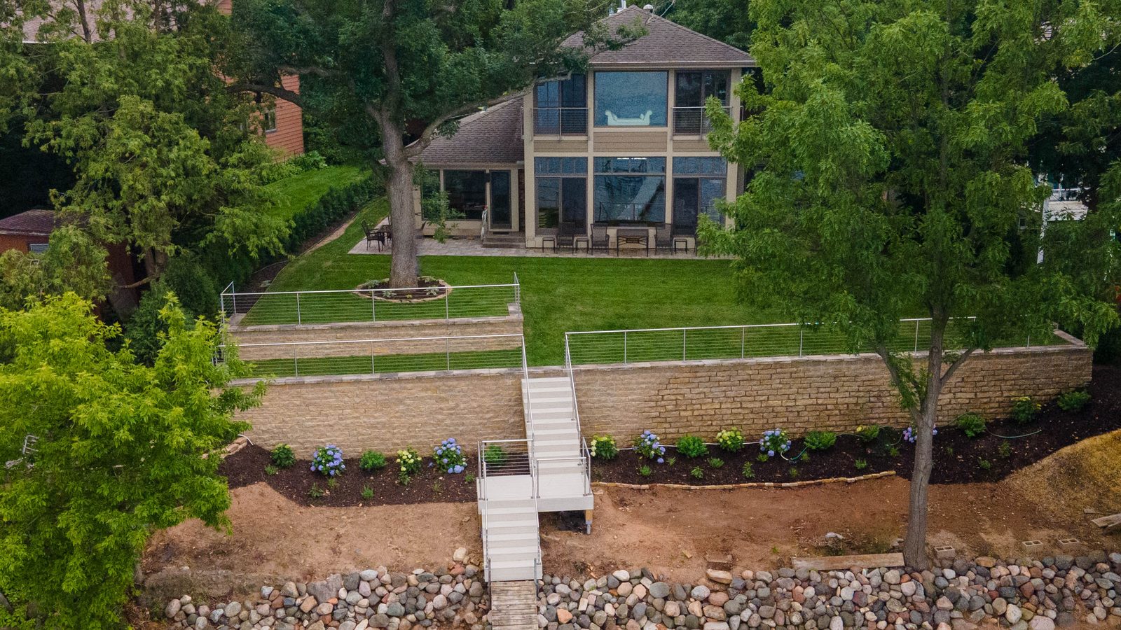 Terraced on White Bear Lake - landscape project in Birchwood Village, MN by Schifsky Companies