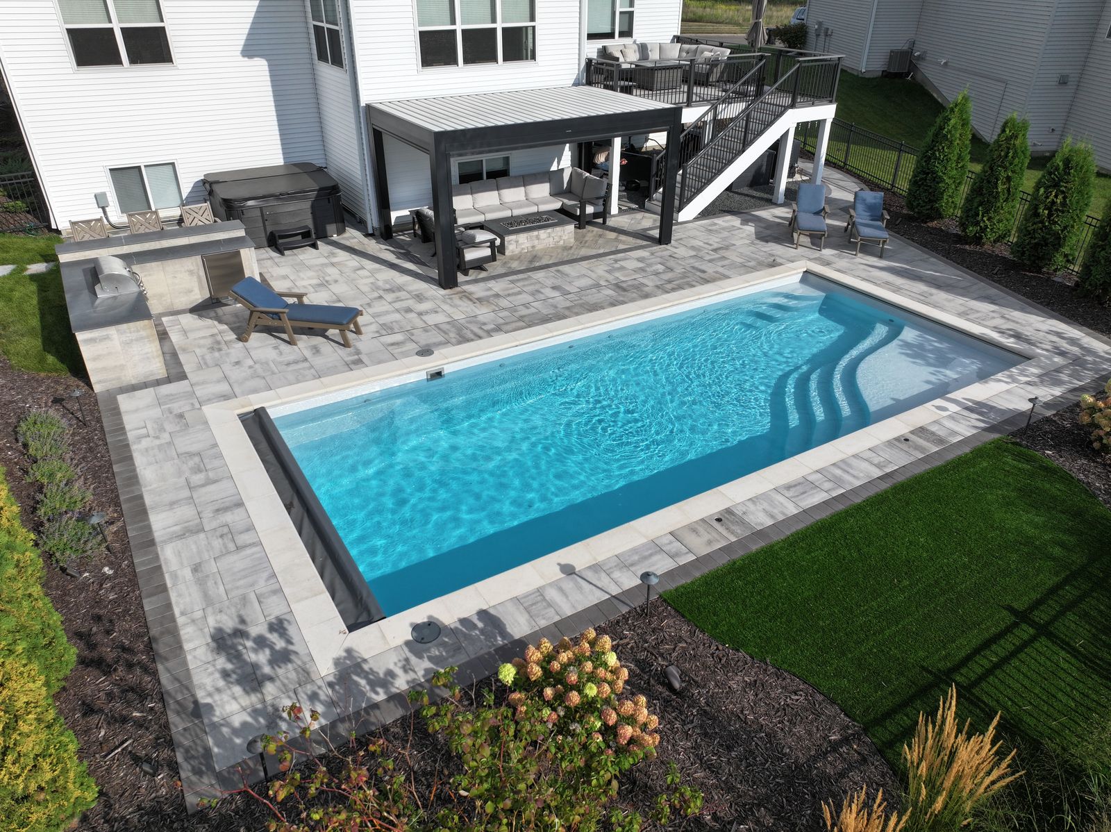 Woodbury Poolside - landscape project in Woodbury, MN by Schifsky Companies